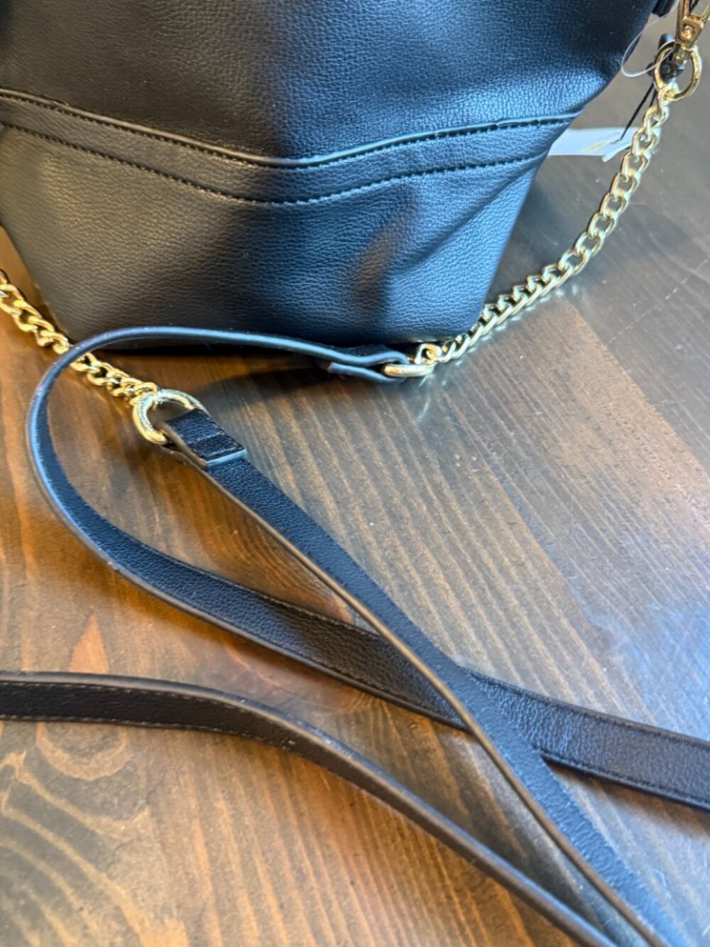 BCBGeneration Bucket Purse Black Knotted top Closure Shoulder Bag NWT - Picture 3 of 9